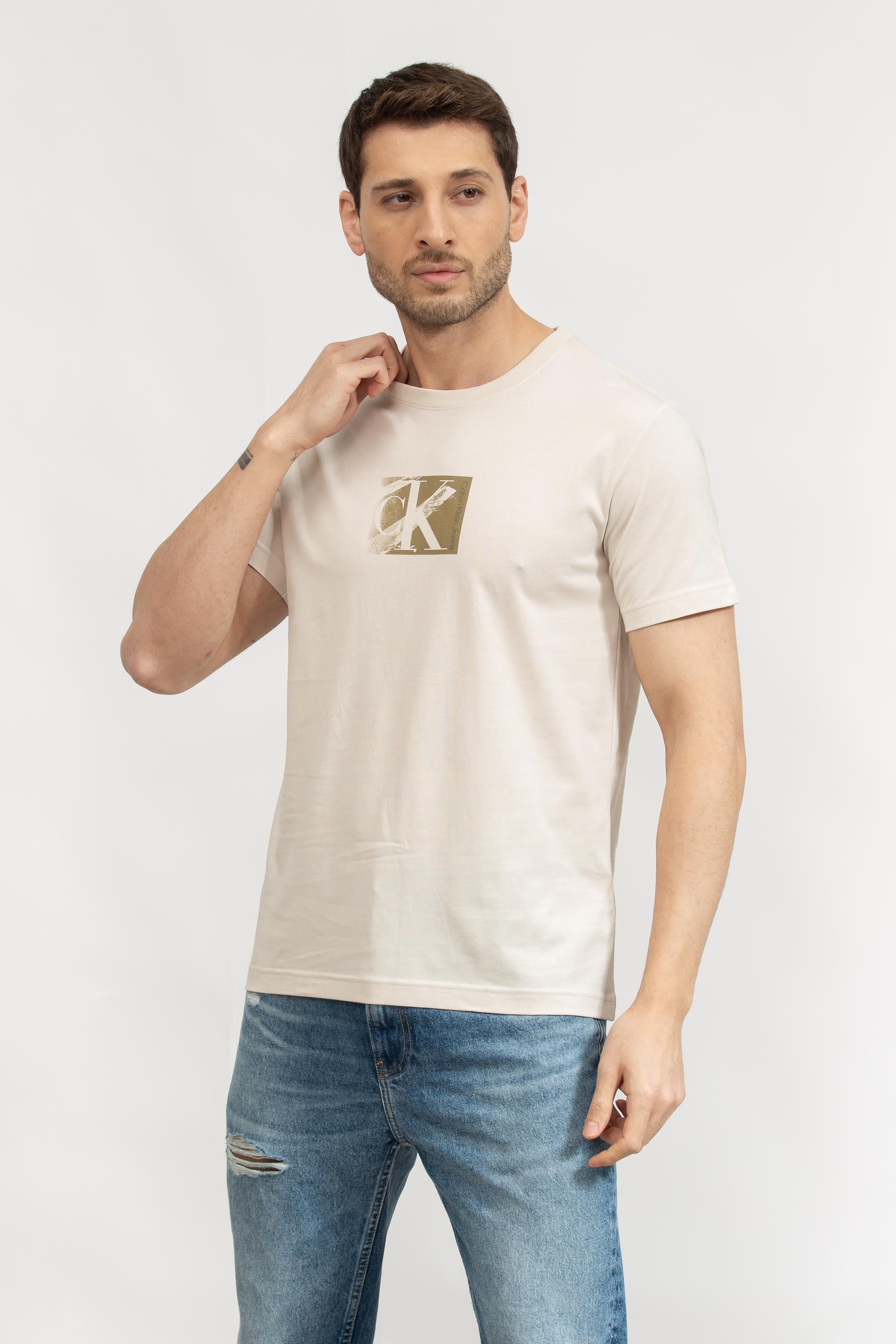 Calvin Klein Erkek Bisiklet Yaka T-Shirt