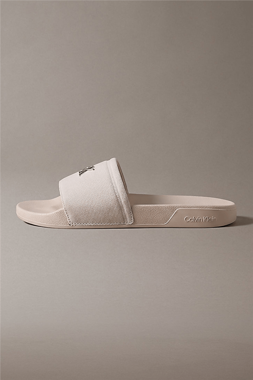 Calvin Klein Ess Slide Canvas Hdw Kadın Terlik Bej