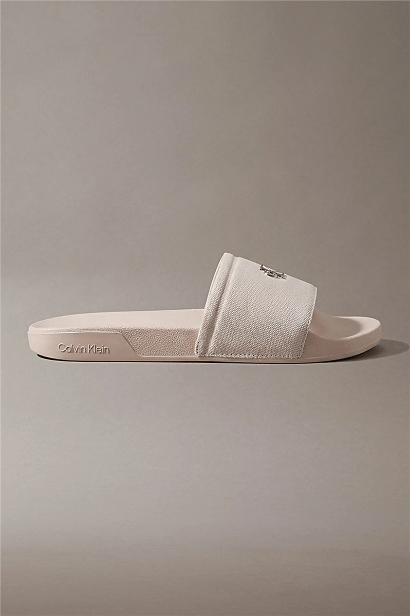 Calvin Klein Ess Slide Canvas Hdw Kadın Terlik Bej