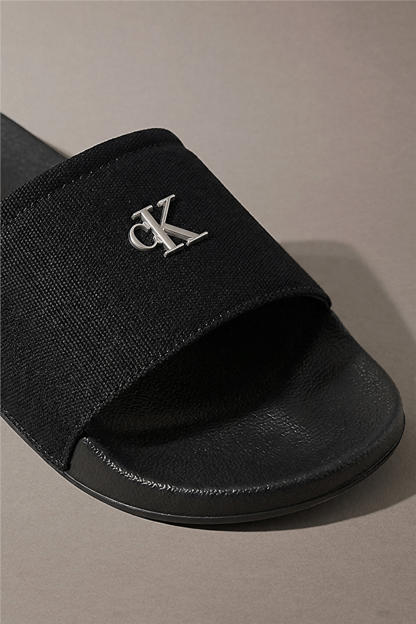 Calvin Klein Ess Slide Canvas Hdw Kadın Terlik Siyah