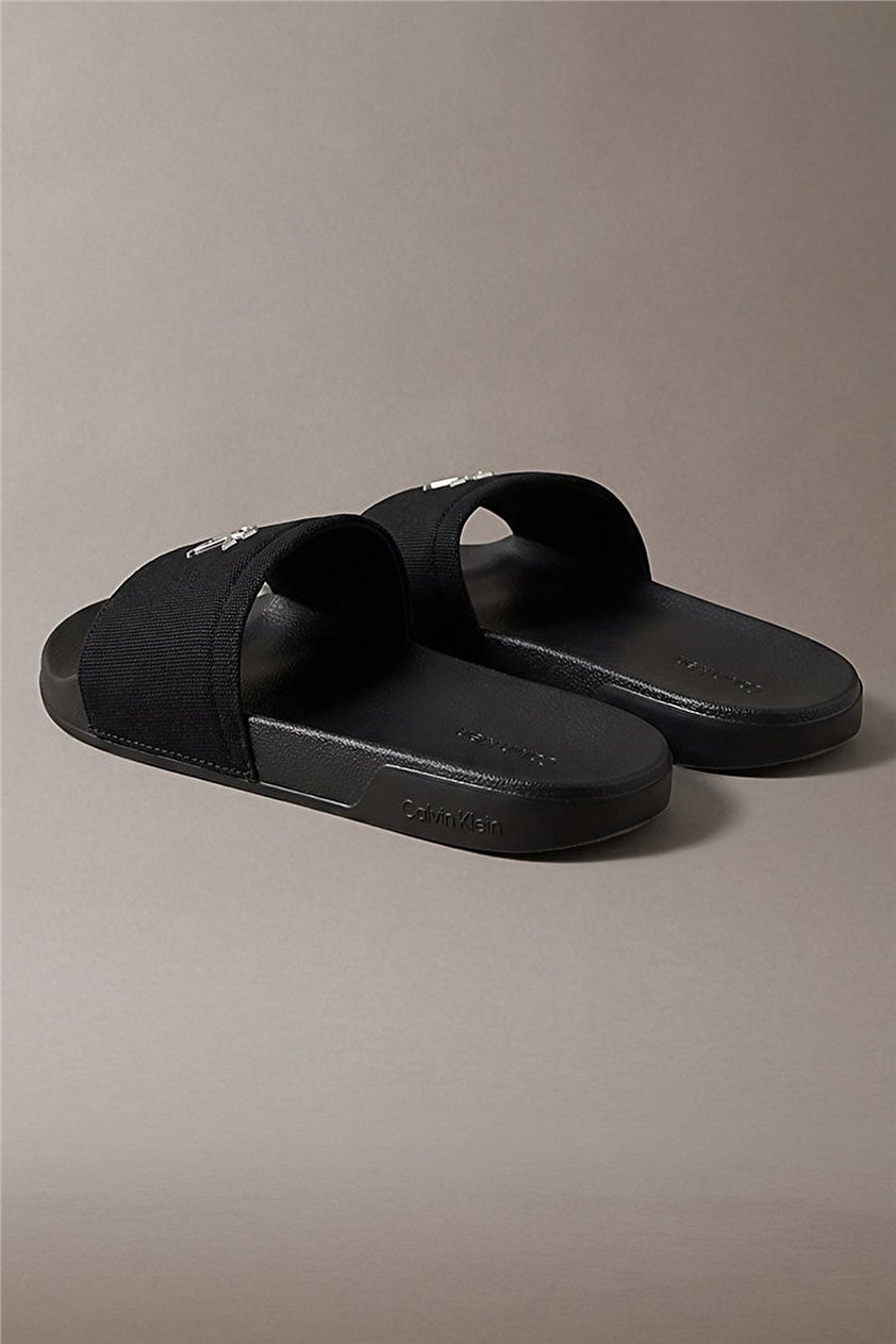 Calvin Klein Ess Slide Canvas Hdw Kadın Terlik Siyah