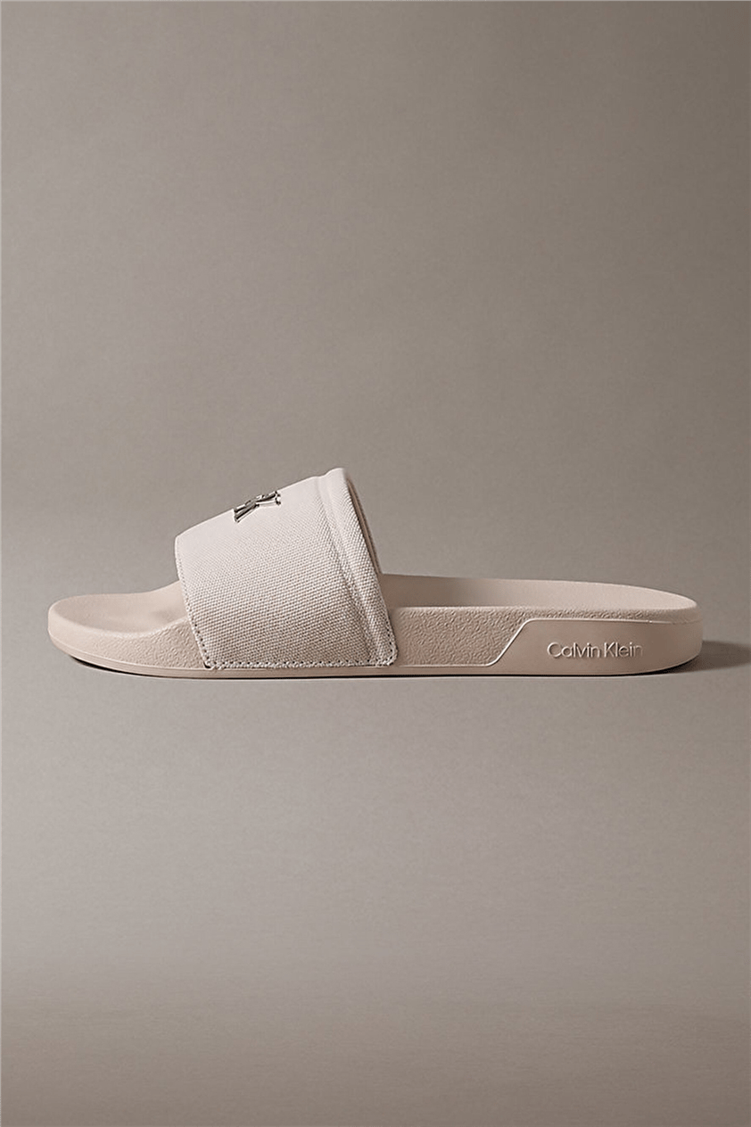 Calvin Klein Ess Slide Canvas Hdw Kadın Terlik Bej