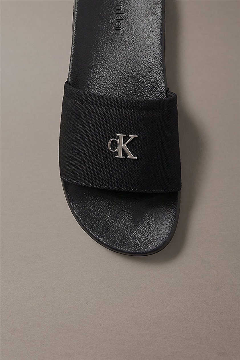 Calvin Klein Ess Slide Canvas Hdw Kadın Terlik Siyah