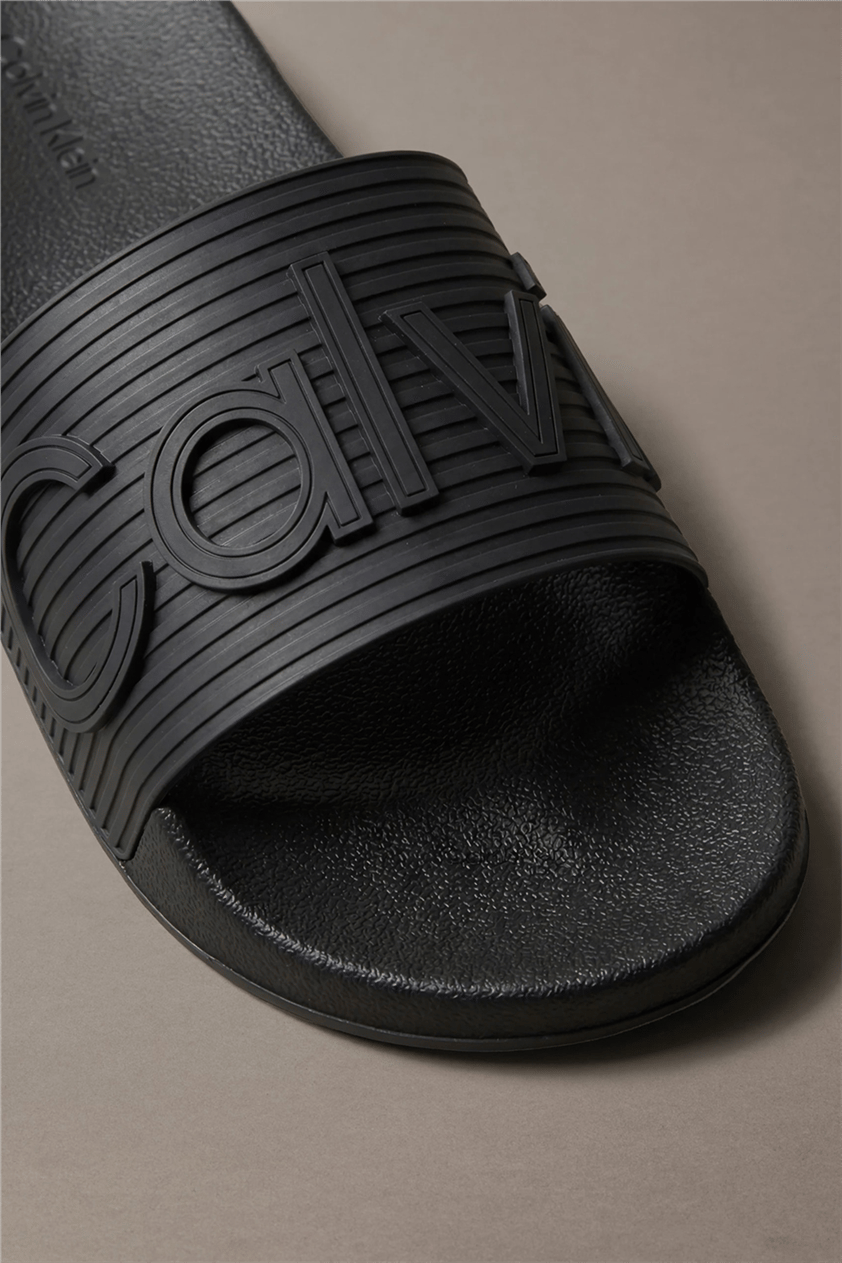 Calvin Klein Ess Slide Texture Erkek Terlik Siyah