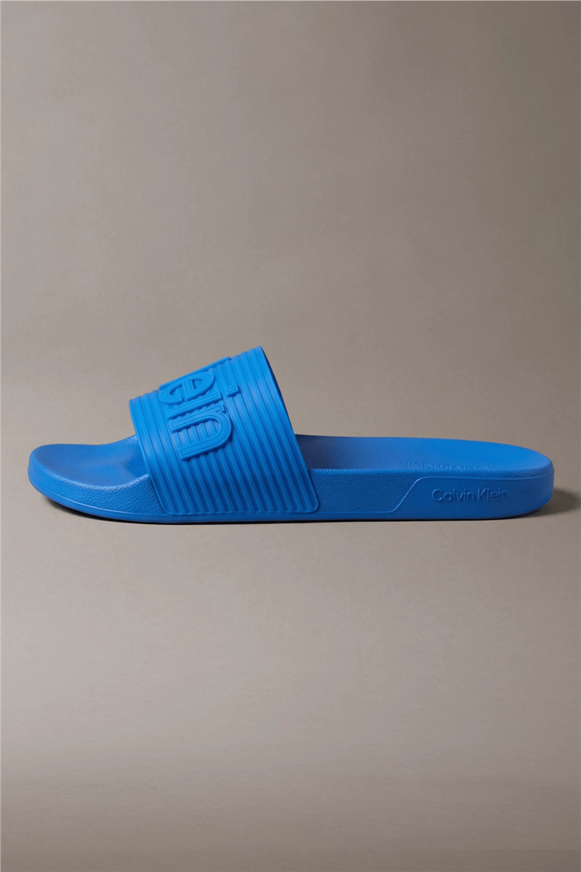 Calvin Klein Ess Slide Texture Erkek Terlik Mavi