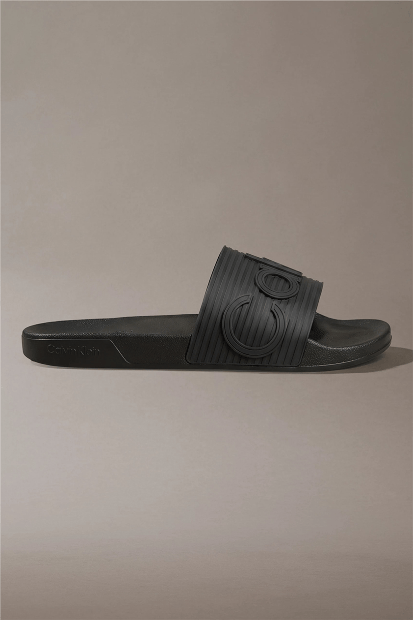 Calvin Klein Ess Slide Texture Erkek Terlik Siyah