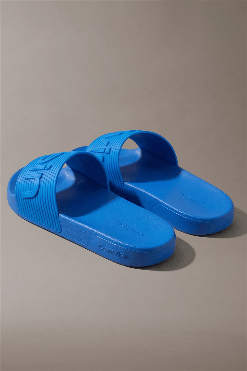 Calvin Klein Ess Slide Texture Erkek Terlik Mavi