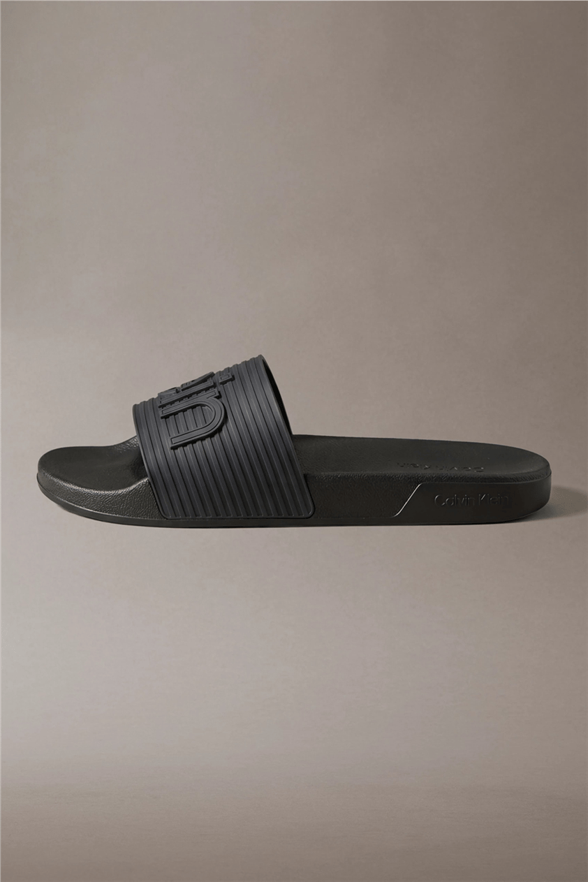 Calvin Klein Ess Slide Texture Erkek Terlik Siyah