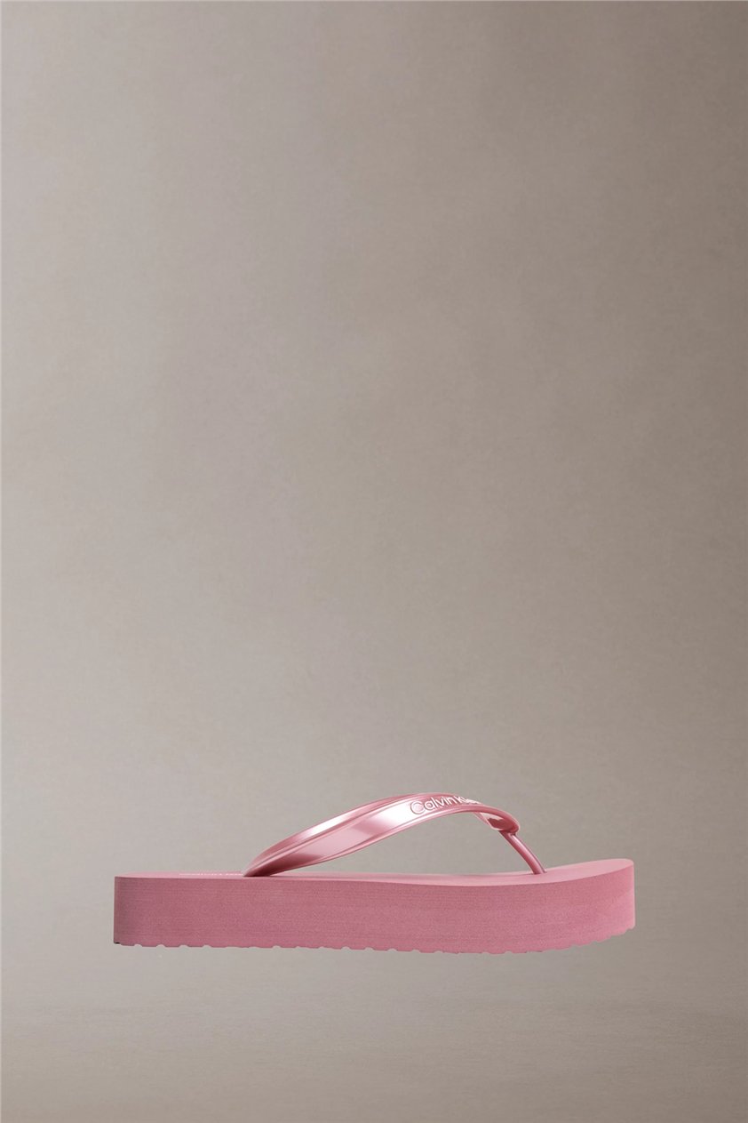 Calvin Klein Flatform Flip Flop M Kadın Terlik Mor