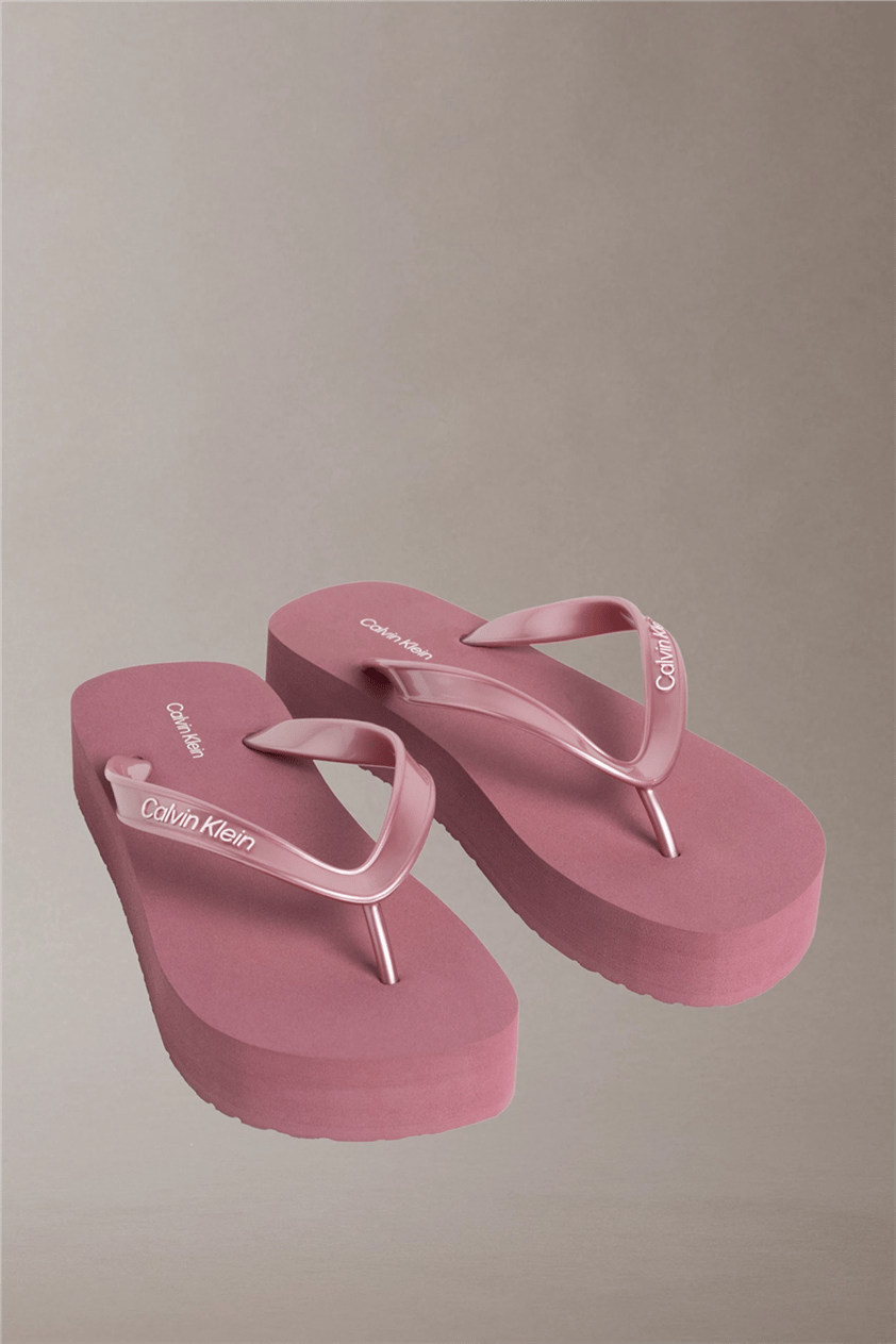 Calvin Klein Flatform Flip Flop M Kadın Terlik Mor