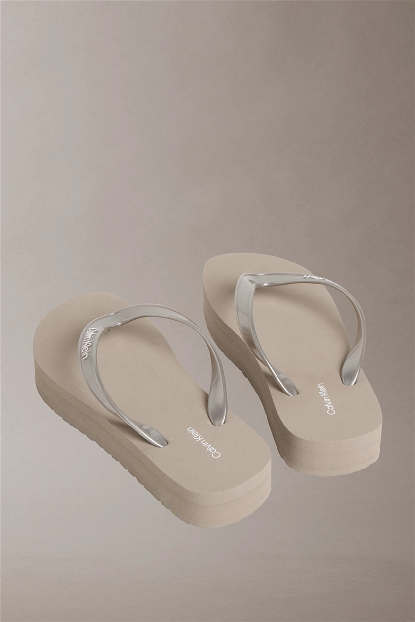 Calvin Klein Flatform Flip Flop M Kadın Terlik Gri