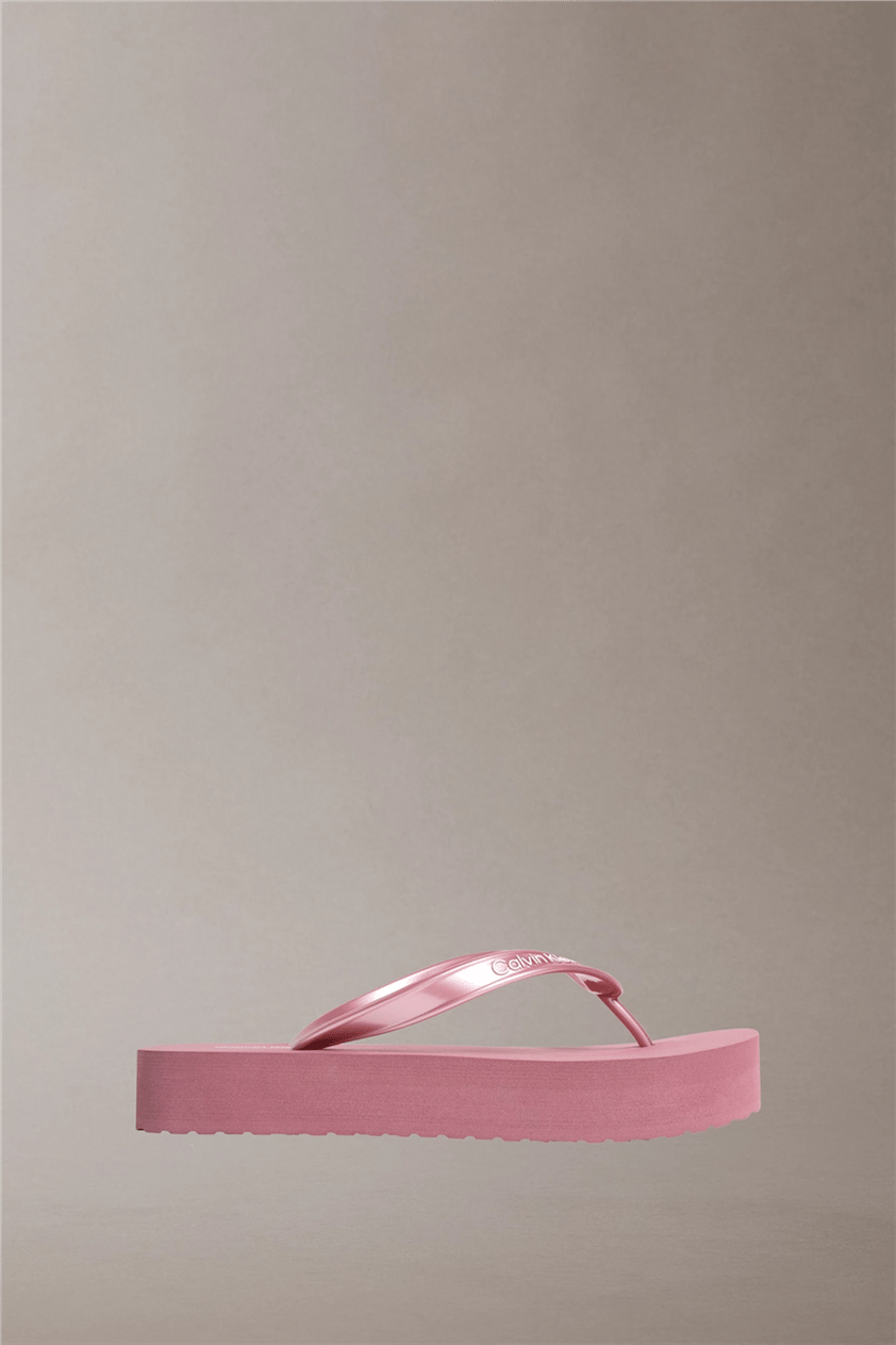 Calvin Klein Flatform Flip Flop M Kadın Terlik Mor