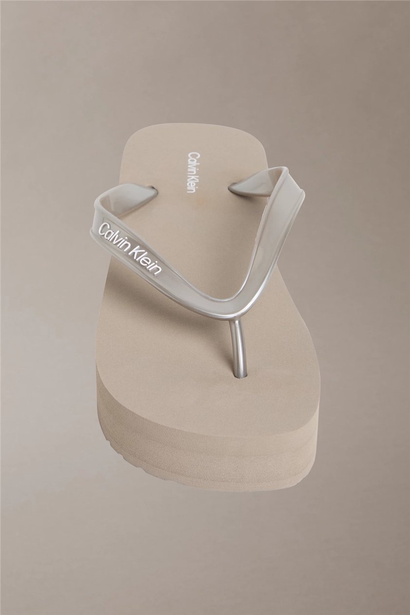 Calvin Klein Flatform Flip Flop M Kadın Terlik Gri
