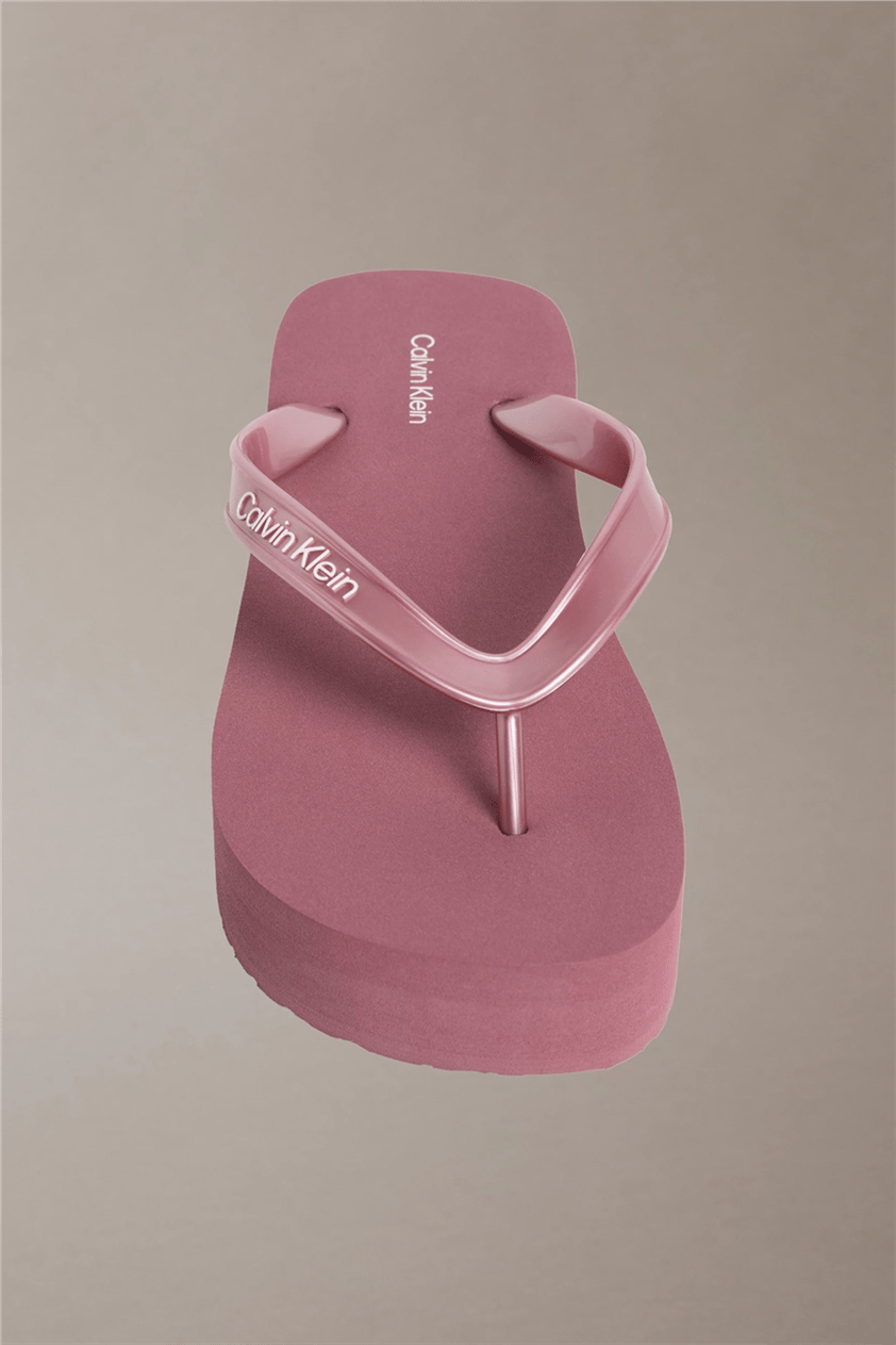 Calvin Klein Flatform Flip Flop M Kadın Terlik Mor