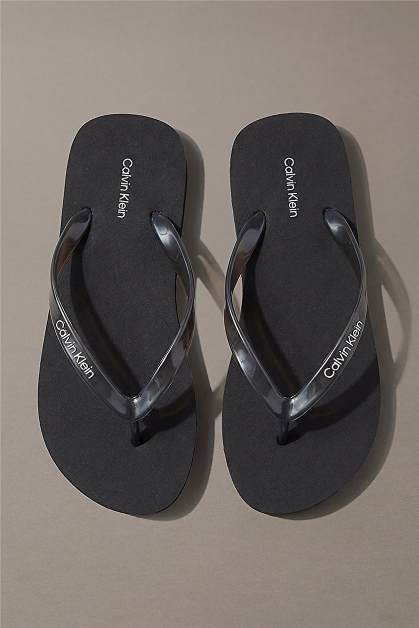 Calvin Klein Flip Flop Tpu Metall Kadın Terlik Siyah