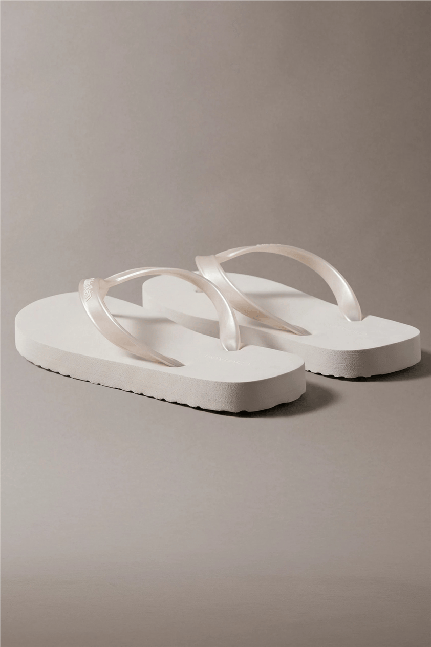 Calvin Klein Flip Flop Tpu Metall Kadın Terlik Gri