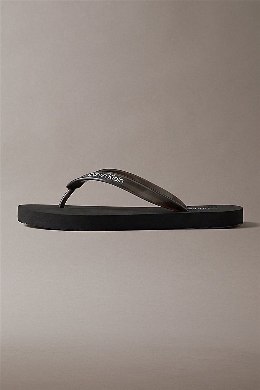Calvin Klein Flip Flop Tpu Metall Kadın Terlik Siyah