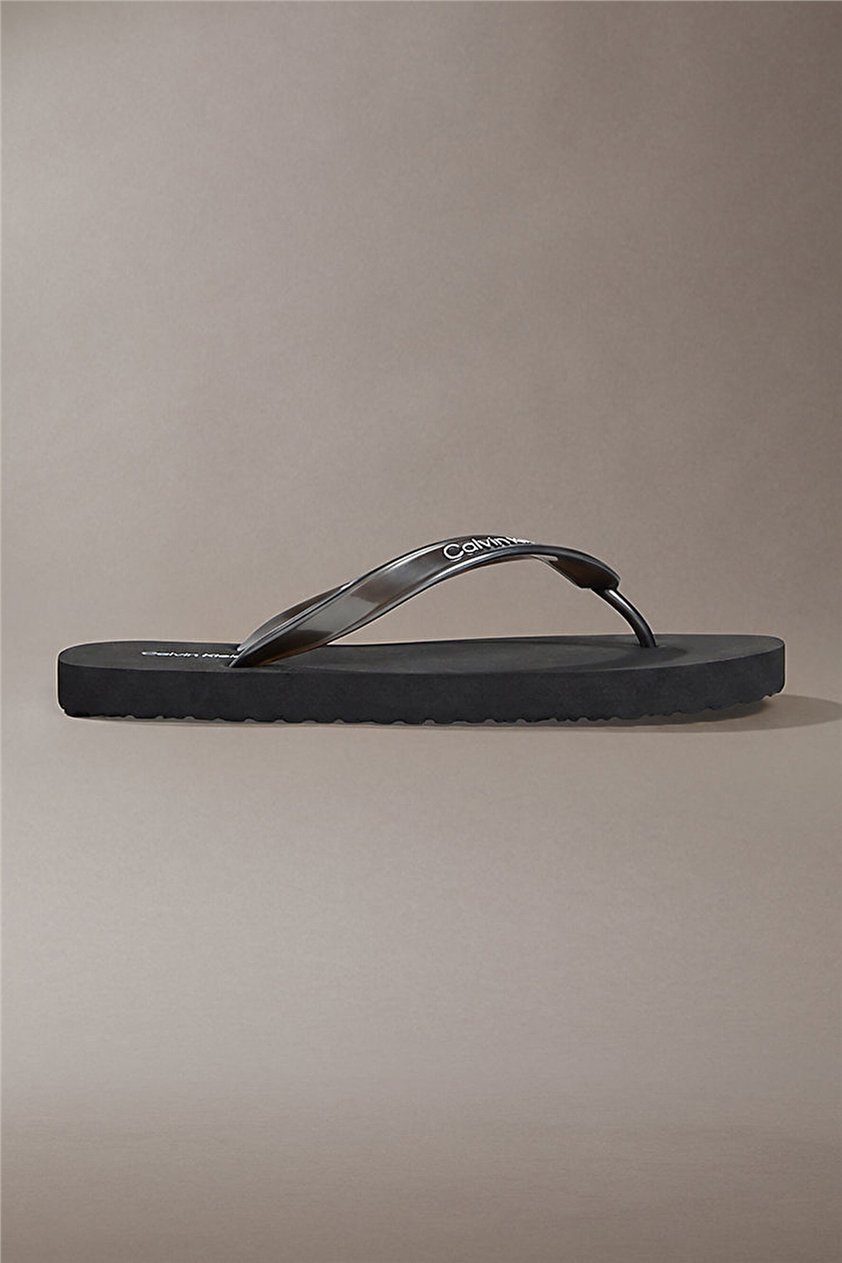 Calvin Klein Flip Flop Tpu Metall Kadın Terlik Siyah