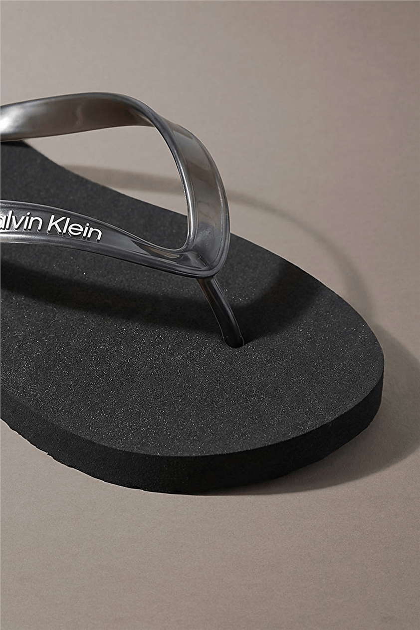 Calvin Klein Flip Flop Tpu Metall Kadın Terlik Siyah