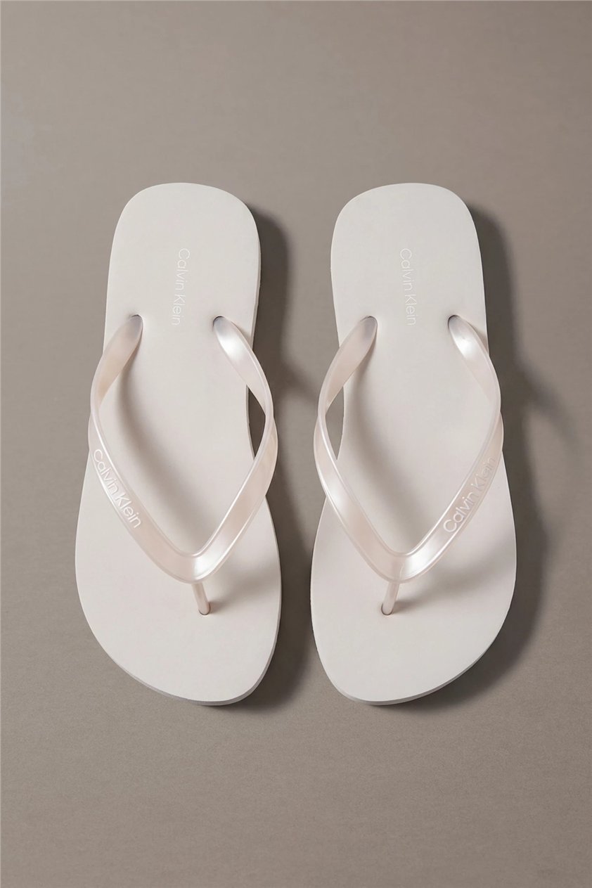 Calvin Klein Flip Flop Tpu Metall Kadın Terlik Gri