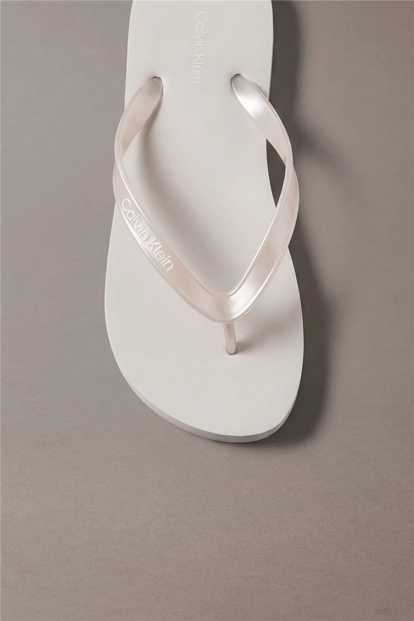 Calvin Klein Flip Flop Tpu Metall Kadın Terlik Gri