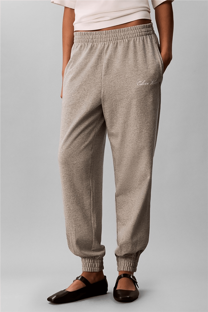 Calvin Klein Heavy Jersey Jogger- Graphic Kadın Pijama Altı Gri