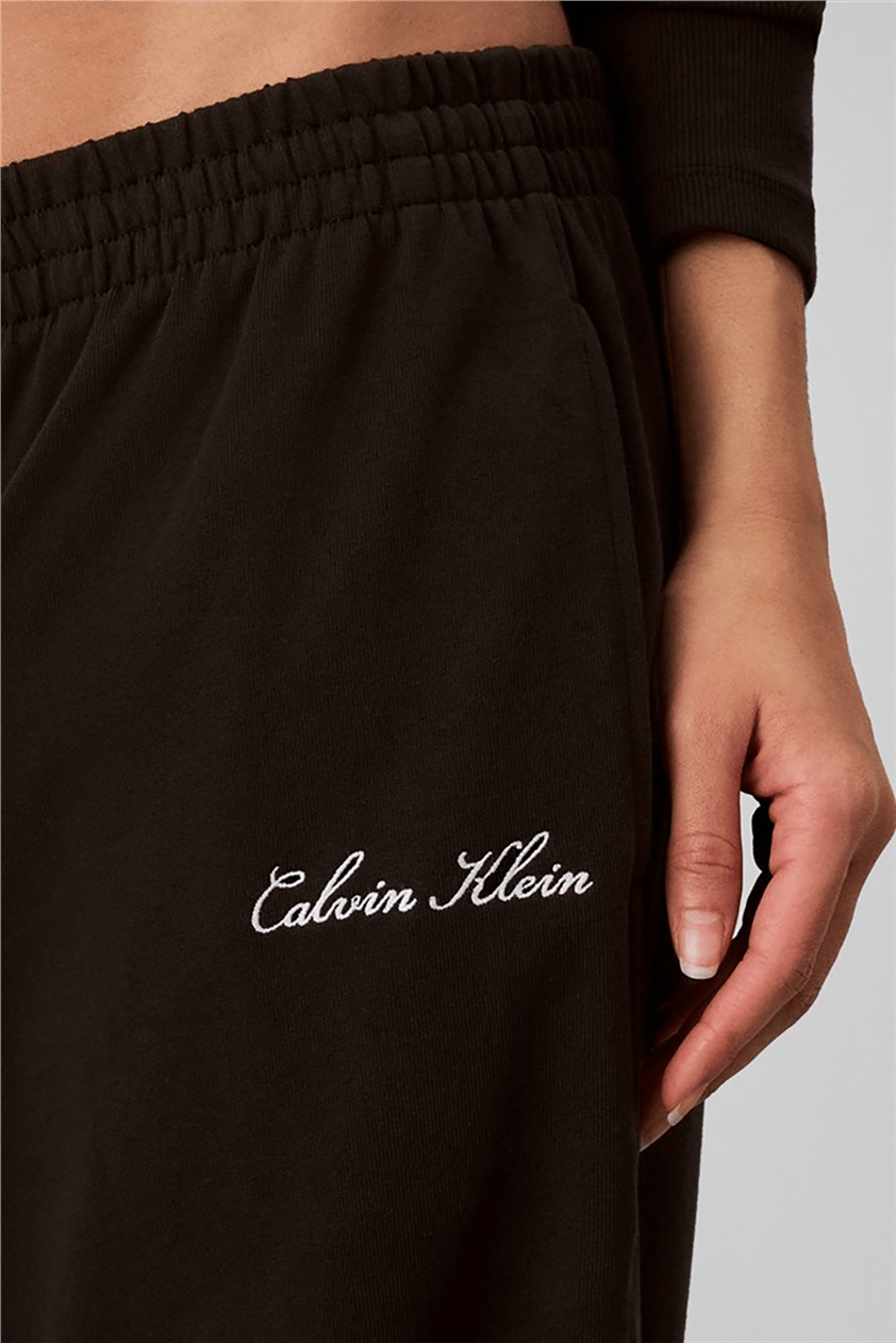 Calvin Klein Heavy Jersey Jogger- Graphic Kadın Pijama Altı Siyah