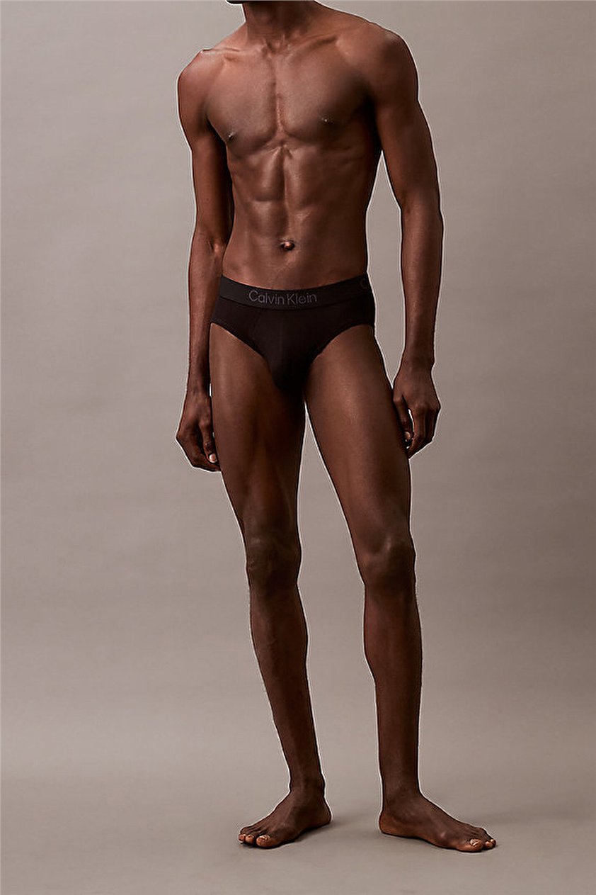 Calvin Klein Hip Brief 3Pk Erkek 3lü Boxer Siyah