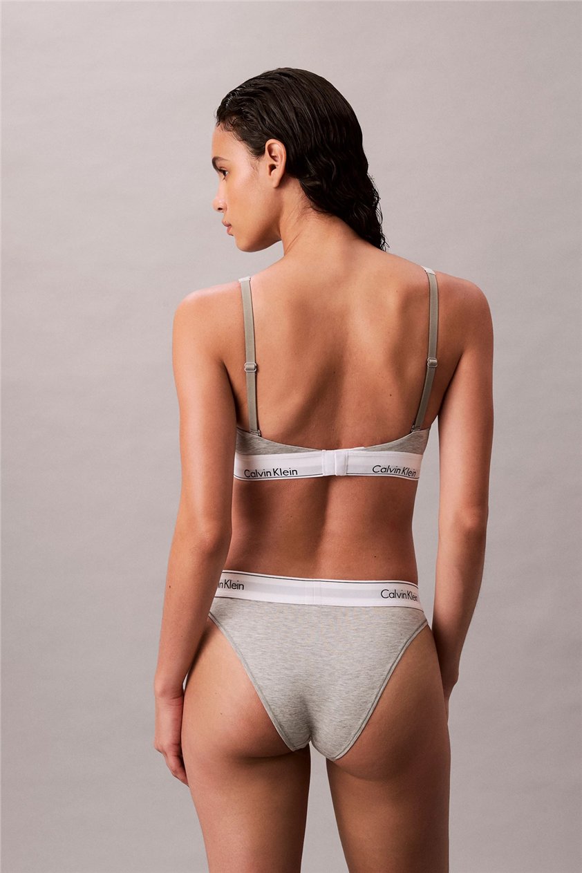 Calvin Klein Lightly Lined Bralette Kadın Sütyen Gri