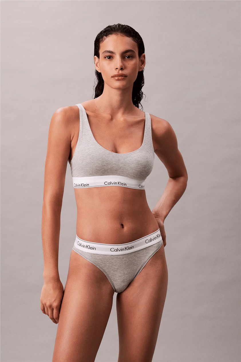 Calvin Klein Lightly Lined Bralette Kadın Sütyen Gri