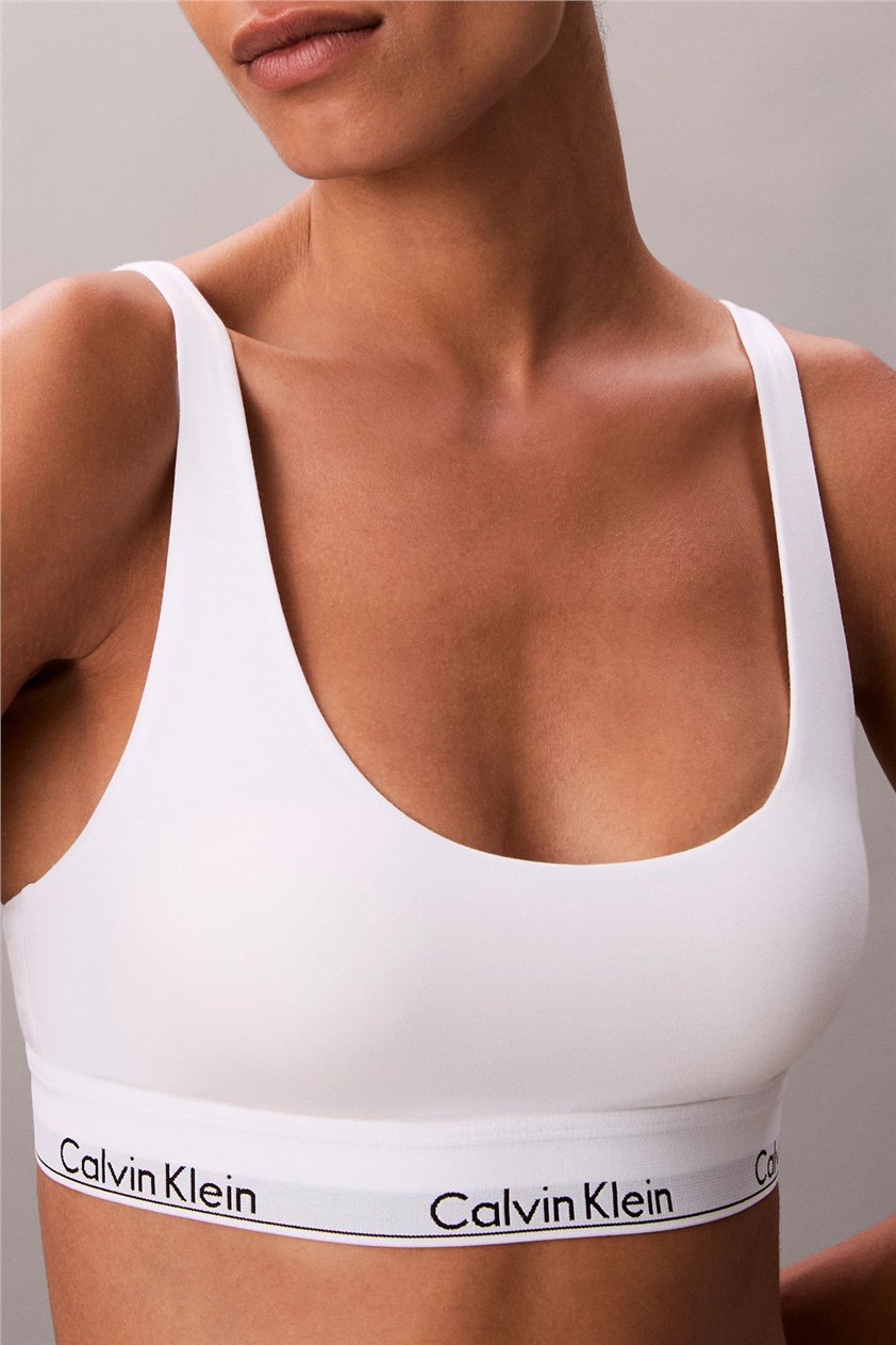 Calvin Klein Lightly Lined Bralette Kadın Sütyen Beyaz