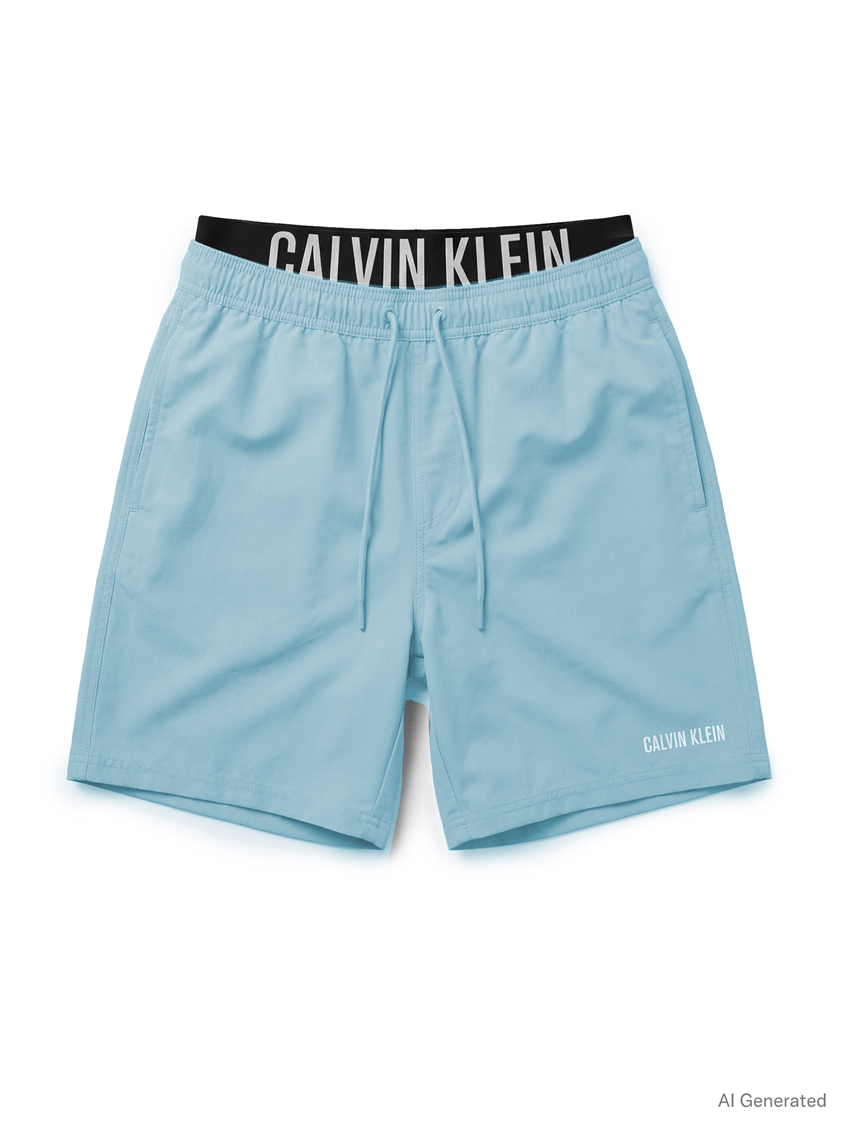 Calvin Klein Medium Drawstring Bo Erkek Şort Mayo Mavi