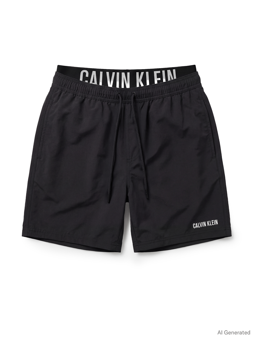 Calvin Klein Medium Drawstring Bo Erkek Şort Mayo Siyah