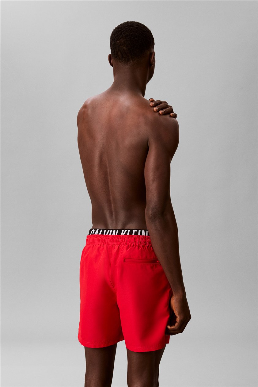 Calvin Klein Medium Drawstring Bo Erkek Şort Mayo Kırmızı