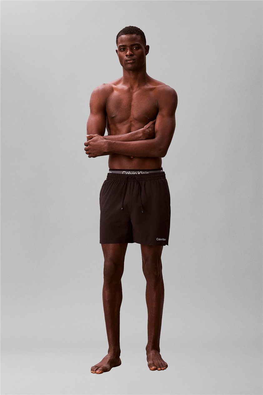 Calvin Klein Medium Drawstring Do Erkek Şort Mayo Siyah