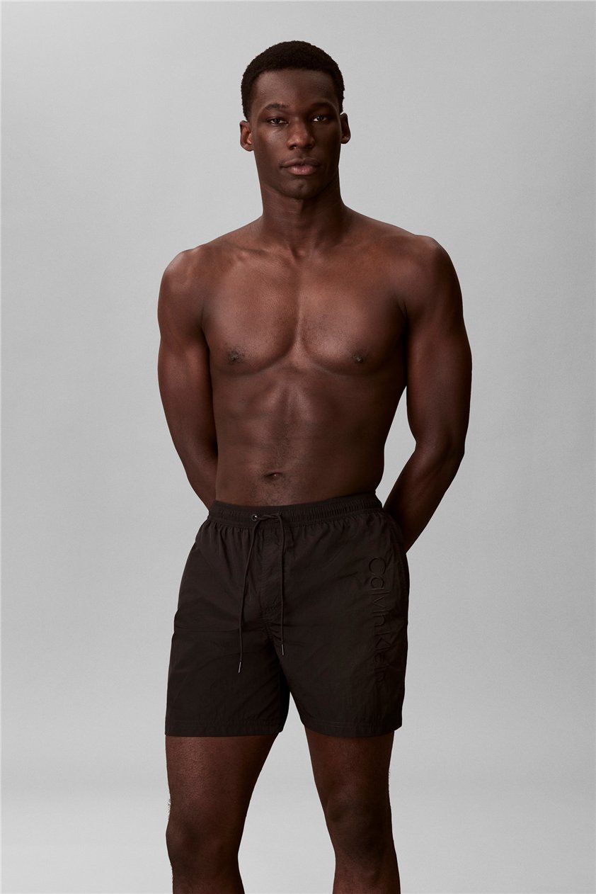 Calvin Klein Medium Drawstring Erkek Şort Mayo Siyah