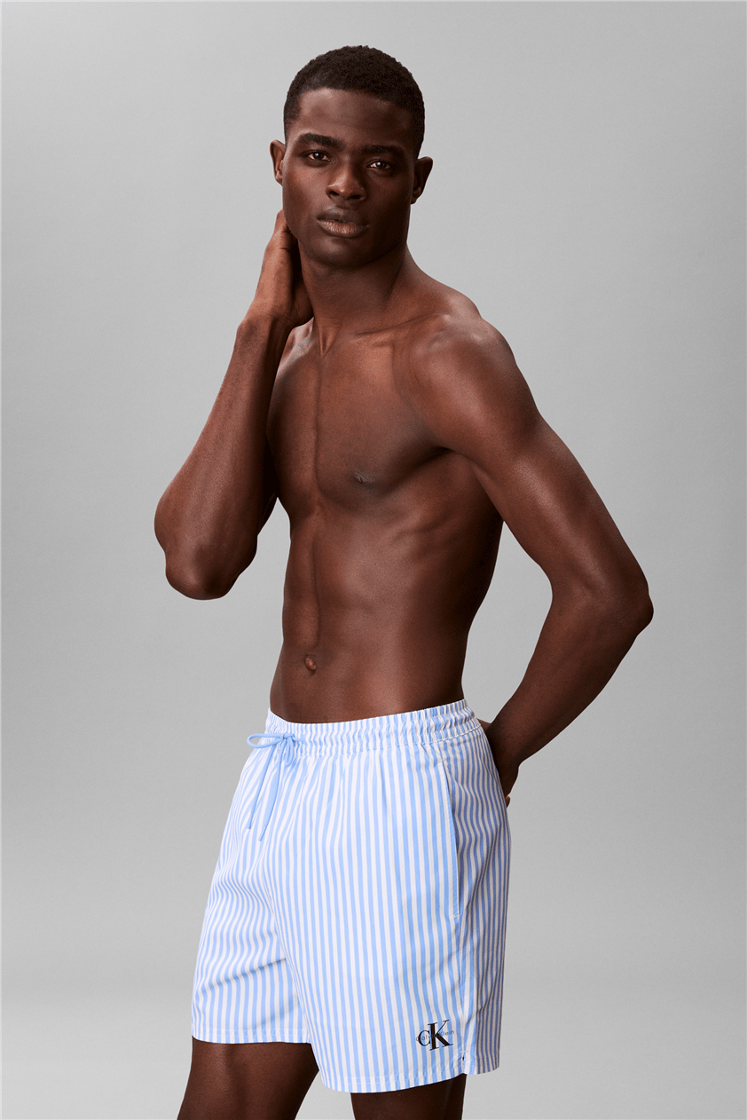 Calvin Klein Medium Drawstring Wa Erkek Şort Mayo Mavi