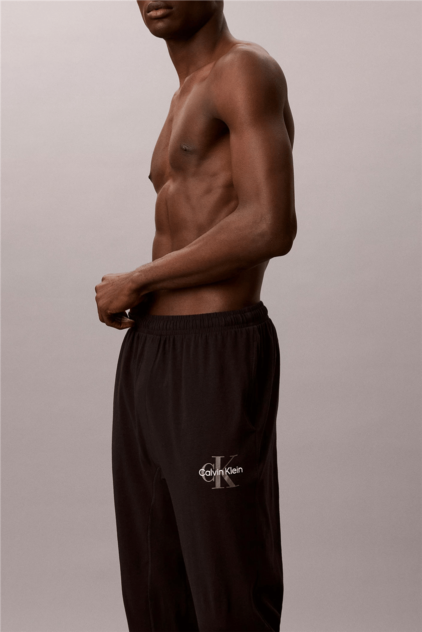 Calvin Klein Monogram Sleep Jogge Erkek Pijama Altı Siyah