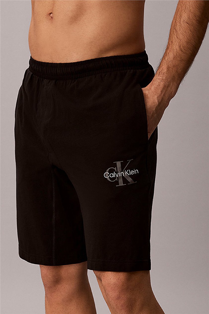 Calvin Klein Monogram Sleep Short Erkek Pijama Altı Siyah