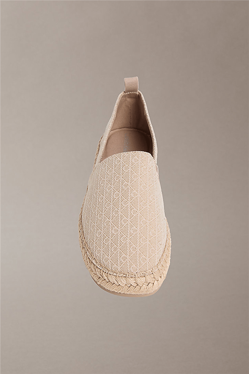 Calvin Klein Oblique Espadrille A Kadın Espadril Bej