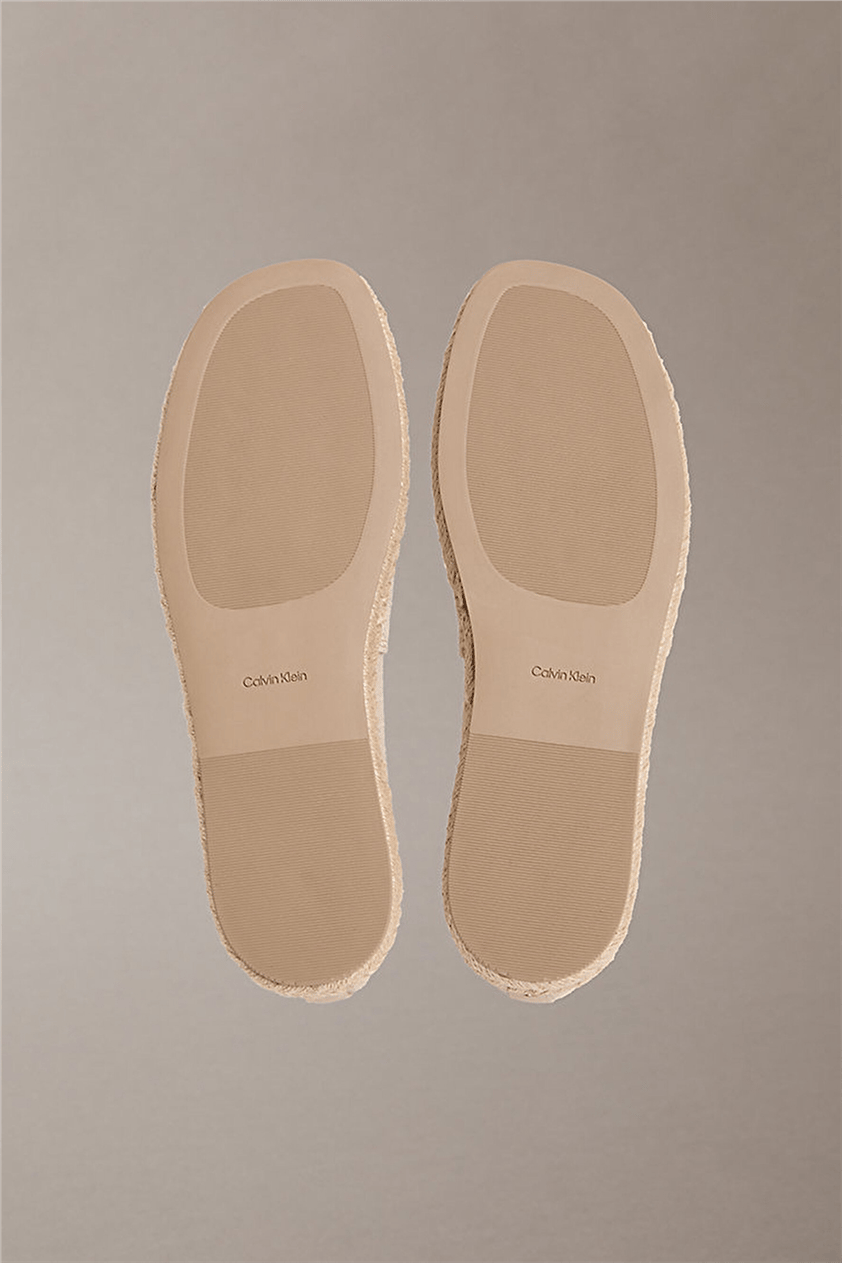 Calvin Klein Oblique Espadrille A Kadın Espadril Bej
