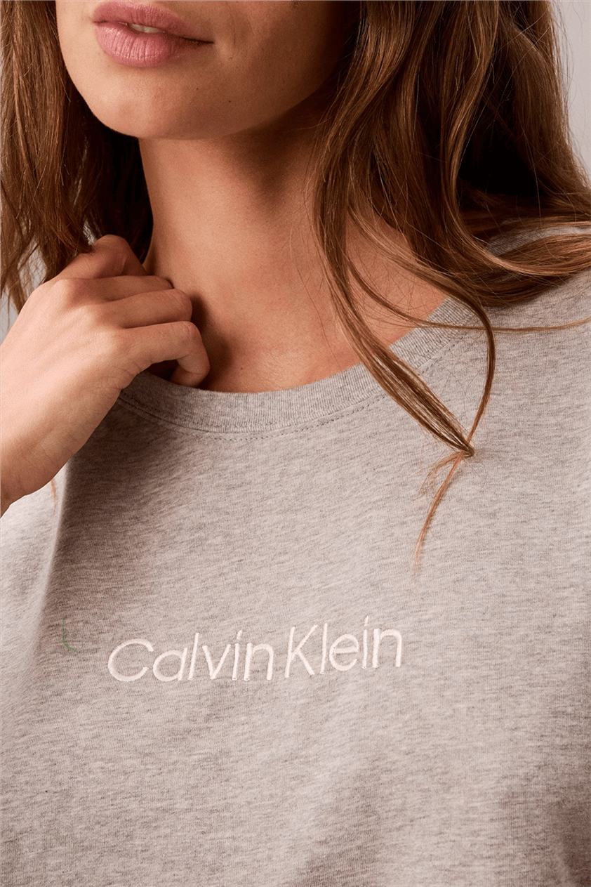 Calvin Klein Relaxed Tee Kadın Pijama Üstü Gri