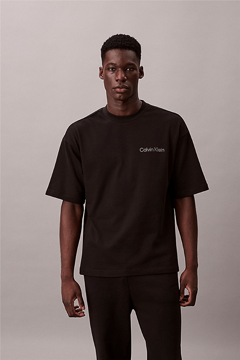 Calvin Klein S/S Crew Neck Erkek Pijama Üstü Siyah