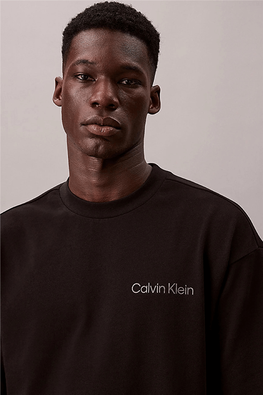 Calvin Klein S/S Crew Neck Erkek Pijama Üstü Siyah