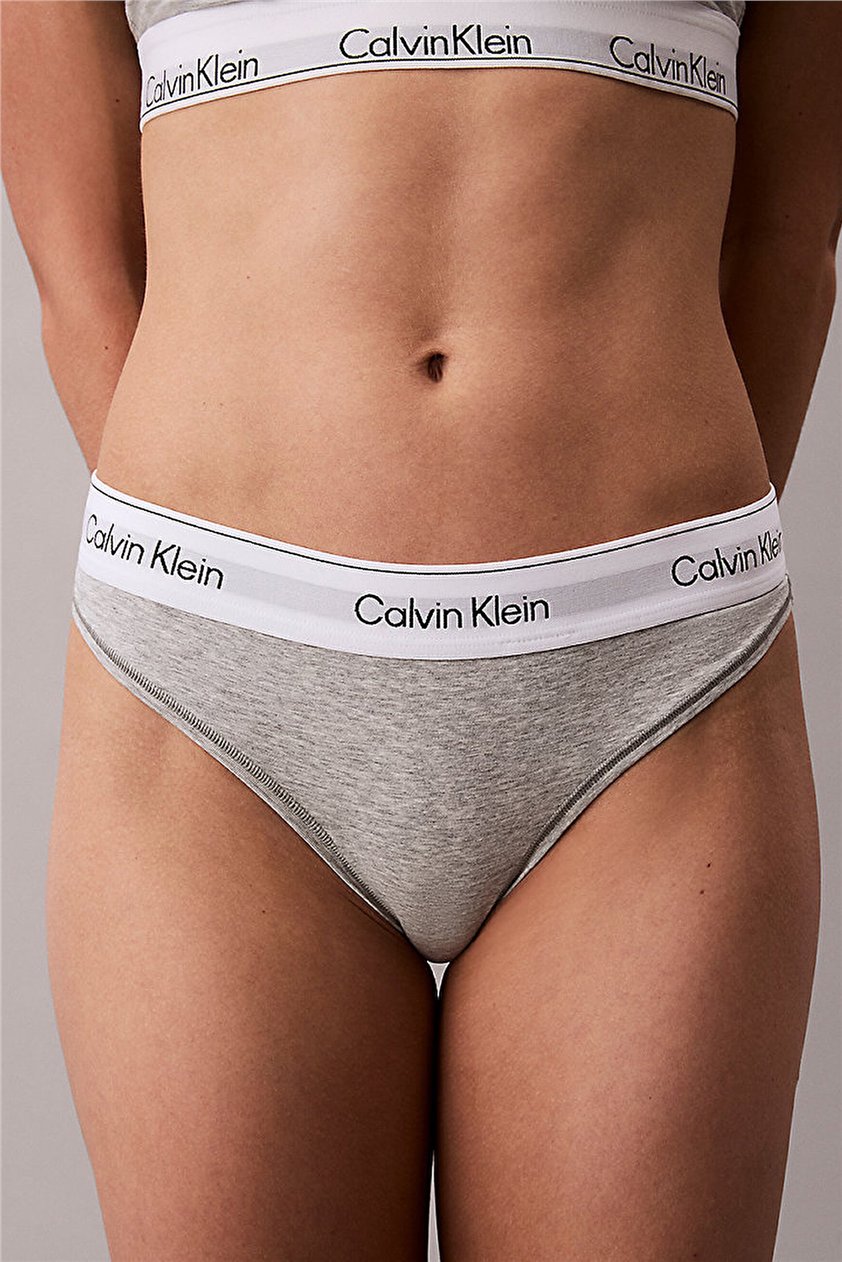 Calvin Klein Thong Kadın Külot Gri