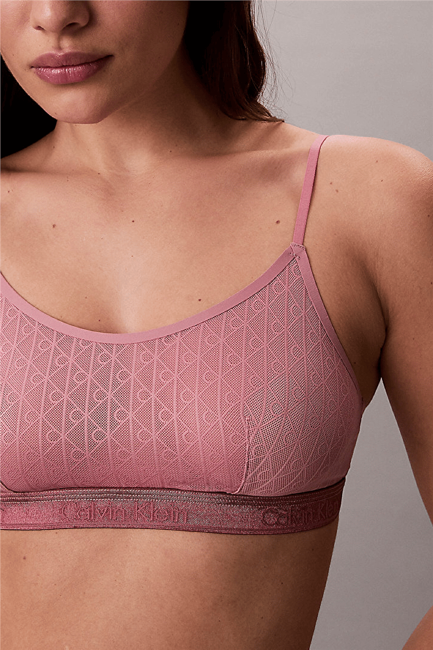 Calvin Klein Unlined Bralette Kadın Sütyen Pembe