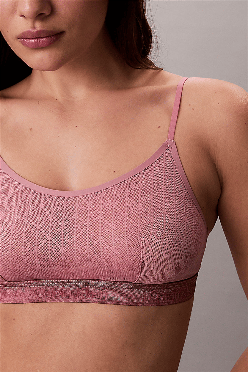 Calvin Klein Unlined Bralette Kadın Sütyen Pembe