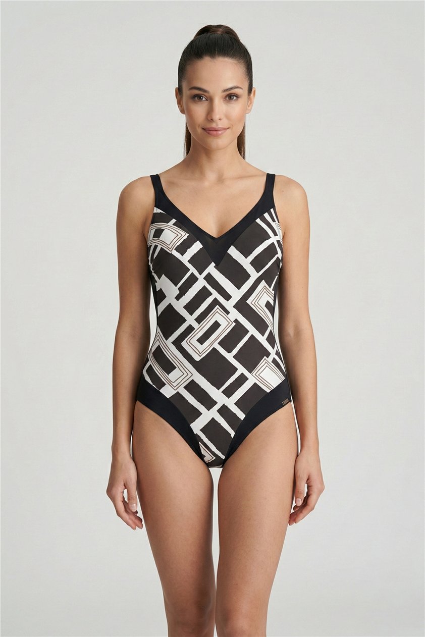 Charmline V-Charmline Graphic Frame Kadın Mayo