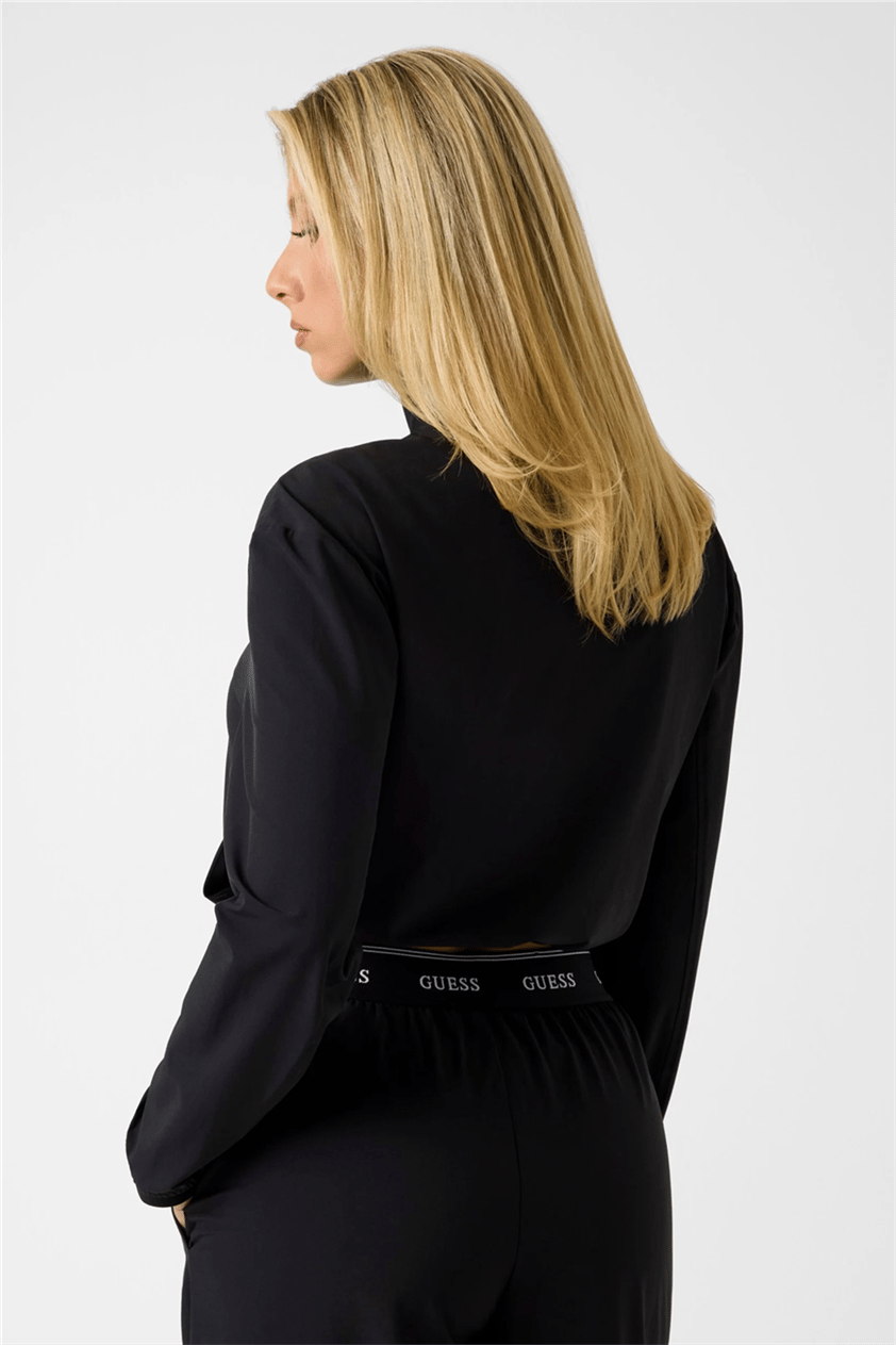 Guess Selene Kadın Aktif Fermuarlı Sweatshirt Siyah