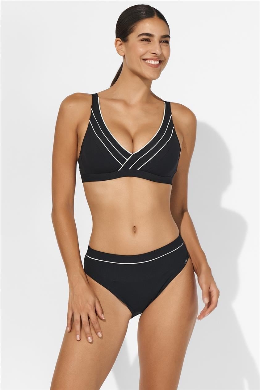 Lidea F-Lidea Sports Club Kadın Bikini Üstü Siyah